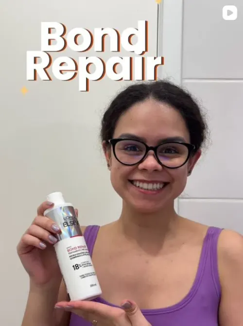 Still de conteúdo antes e depois de haircare para Elseve